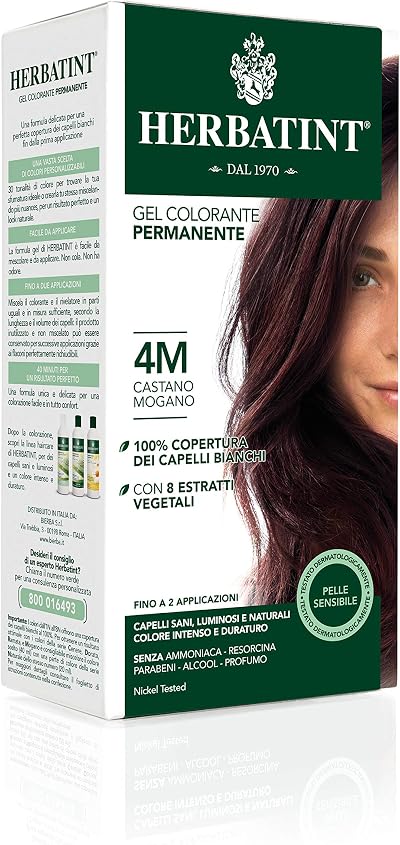 Herbatint Hair Dye 4M Mahogany Chestnut Permanent Color 150ml