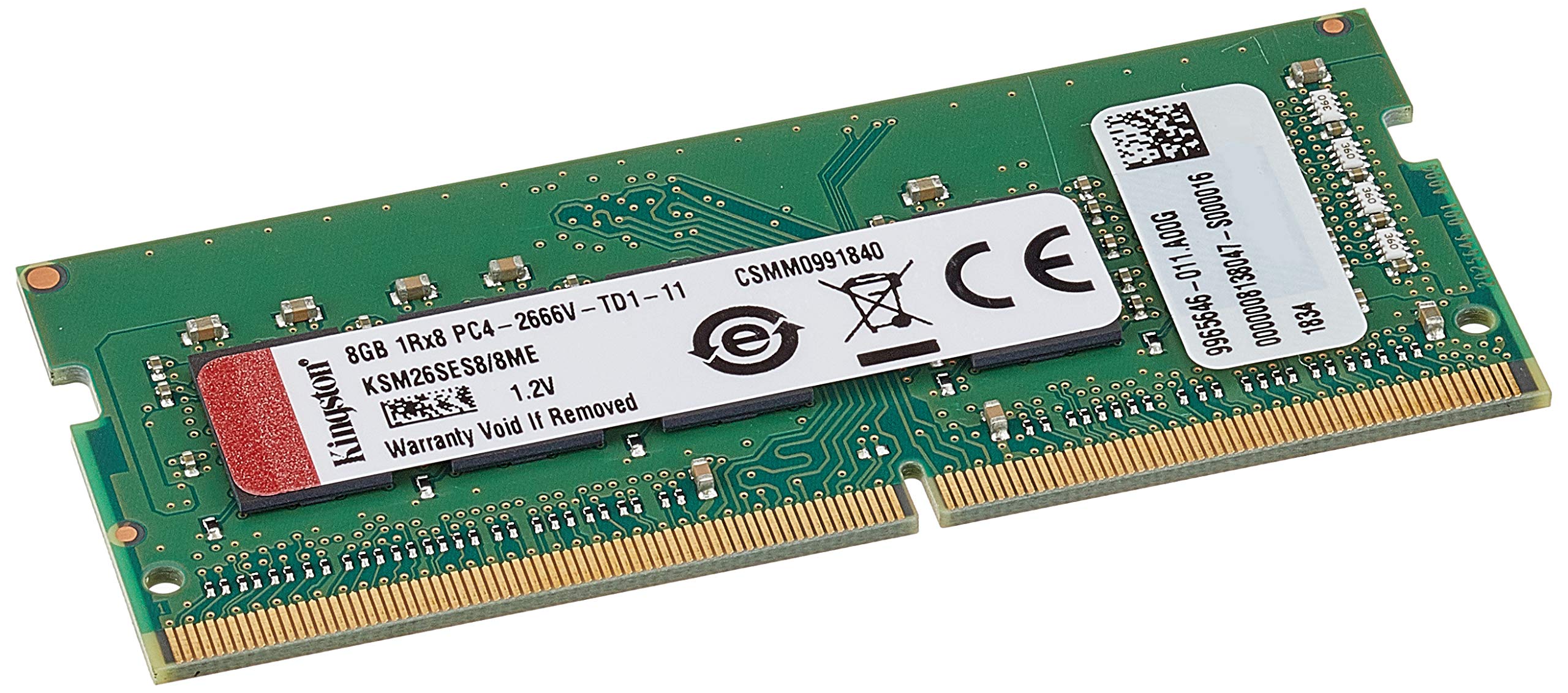 Kingston Server Premier (KSM26SES8/8ME) 8GB 2666MHz DDR4 ECC CL19 SODIMM 1Rx8 Micron E