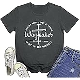 YITAN Women Waymaker Graphic T Shirts Cute Summer Casual Tee Tops