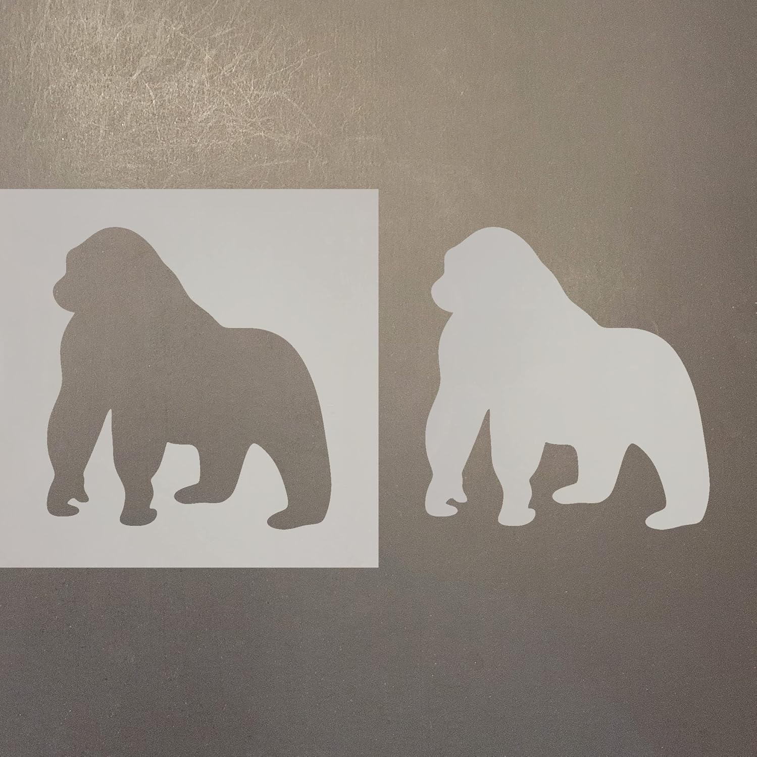 Mixed Media - Gorilla Reusable Mylar Stencil - Art Craft Supplies 12 Inch