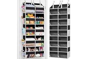 Over the Door Organizer 5 Tiers, Extra Large Behind Door Storage of 10 Compartments, 80 lbs Weight Capacity Hanging Storage O