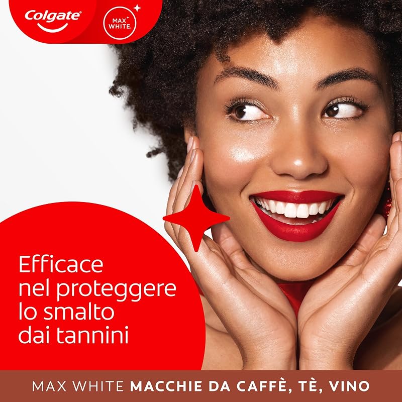 Max White, Dentifricio Sbiancante Per Caffè e Tè, 4x75 ml