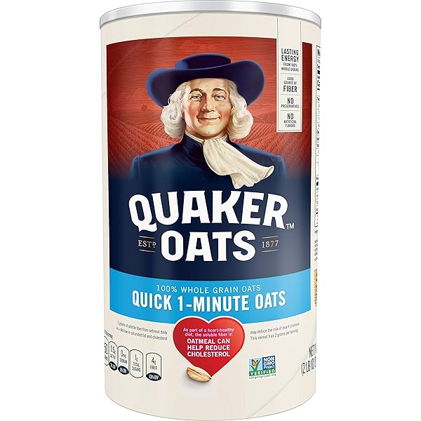 QUAKER OATS QUICK 1-MINUTE (100% NATURAL WHOLE GRAIN) 42OZ – QUANTITY 2