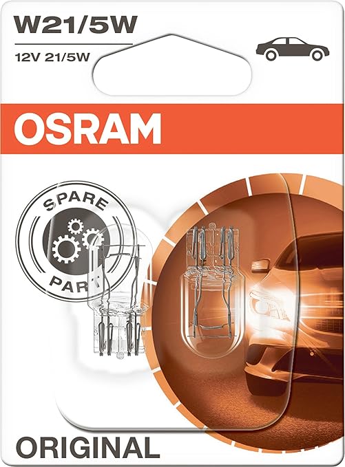 Osram 7515-02B Original Line Halogenlampen 12 V W21/5 W, Set Of 2