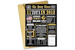 GlightG Unique 11th Birthday Card, Happy 11th Birthday Decorations for Boy Girl, Funny 11 Year Old Birthday Gifts Cards for Son Daughter, Best 11 Year Old Bday Gifts Ideas for Grandson Granddaughter