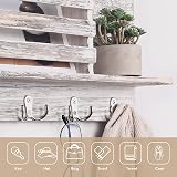 Gorffy 6Pcs Door Hooks Silver Double Heavy Duty Coat Hooks with 24 Screws view 6