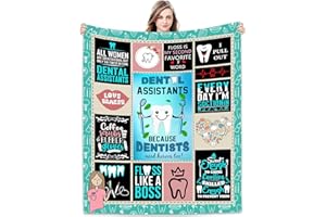 Joyloce Dental Assistant Gifts Blanket 60"X50" - Dental Assistant Appreciation Gifts for Women - Dental Assistant Accessories - Best Gift for Dental Assistants Graduation - Dental Hygiene Gift Throws