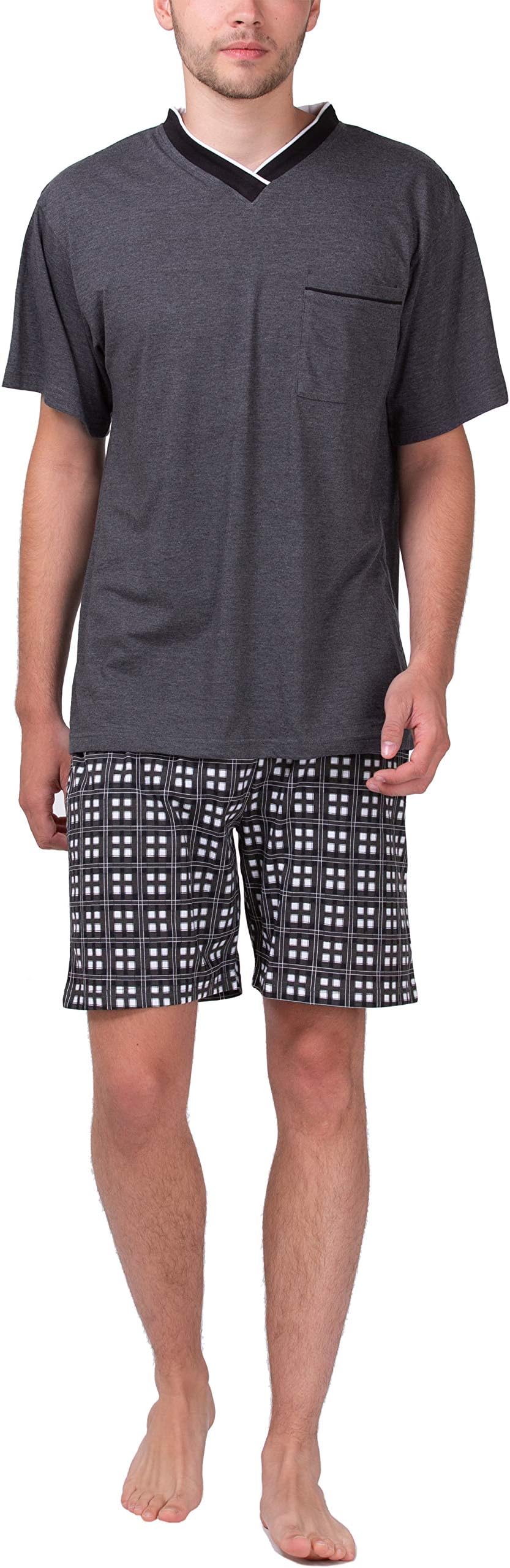 Moonline - Shorty pyjamas men checked trousers