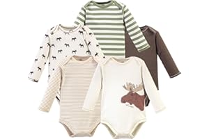 Touched by Nature Unisex Baby Organic Cotton Long-Sleeve Bodysuits
