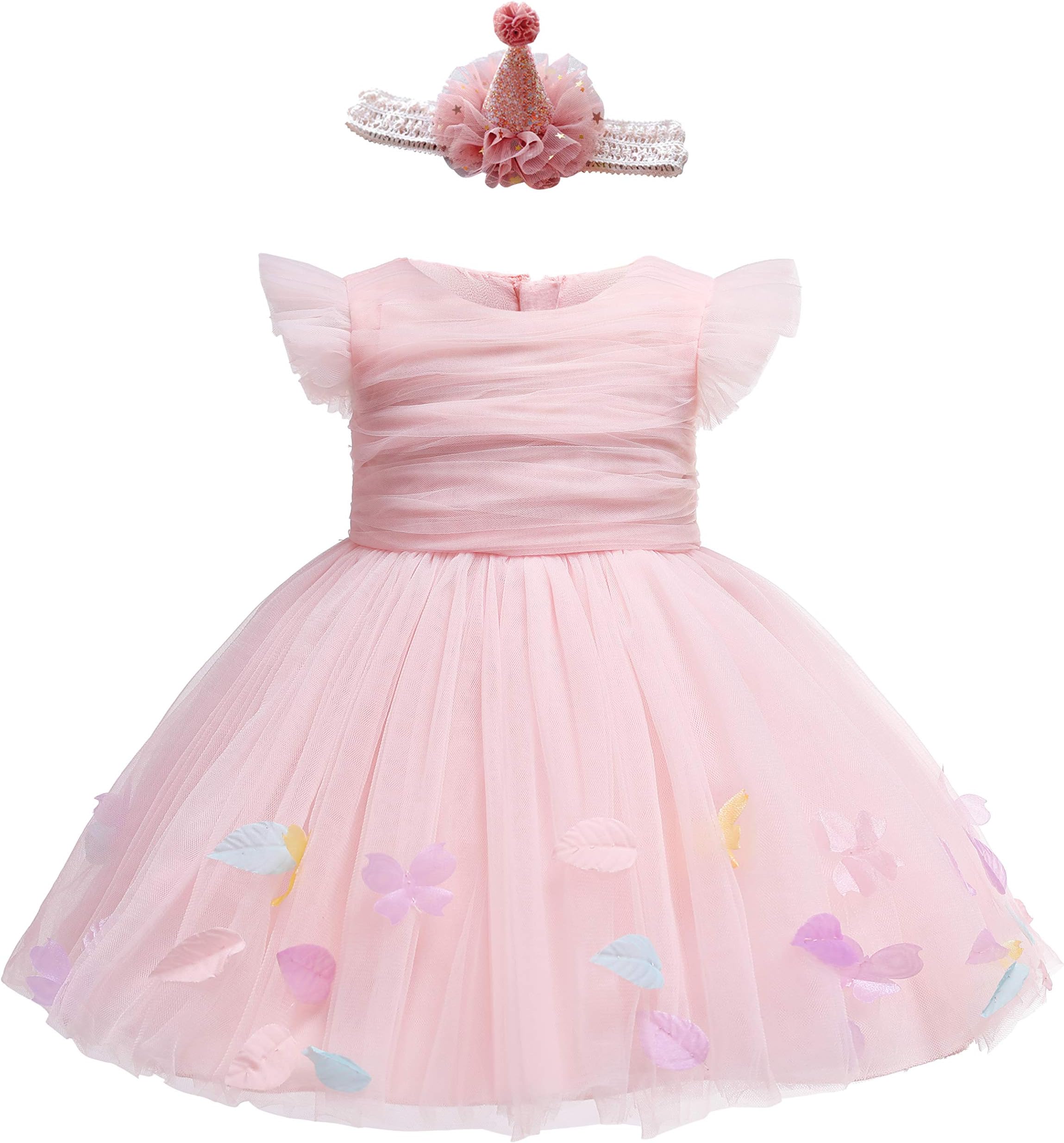 GlamuliceBaby Flower Girl Dress Infant/Toddler First Birthday Outfit Wedding Bridesmaid Party Christmas Tutu Dresses