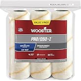 Wooster RR724-9 Pro/Doo-Z Roller Cover, 1/2" Nap 9" 3-Pack White