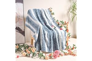 WOOMER [5 Year Warranty Electric Heated Throw Blanket (50"x 60"), Eco-Friendly Faux Fur&Soft Sherpa,Fast Heating Blanket with Floral Pattern, 4 Heating Levels & 4H Auto Off, ETL Certified, Home Decor