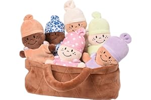 CRE8TIVE MINDS Creative Minds Basket of Babies Soft Baby Dolls, Sensory Toys, Multicultural, Diversity, Inclusion and Social Emotional Learning, Baby Toys for All Ages, Set of 6 Plush Dolls, Multicolor