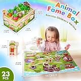 MuMua Montessori Wooden Sensory Farm Toy Set for 1 2 3 Year Olds view 2