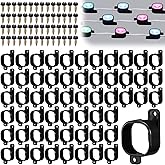 Beeveer 120 Set Light Clips for Govee H706 H806 Mounting Clips with 250 Screws Compatible with Govee Pro Permanent Outdoor Lights Extension, Install Firmly (Black)