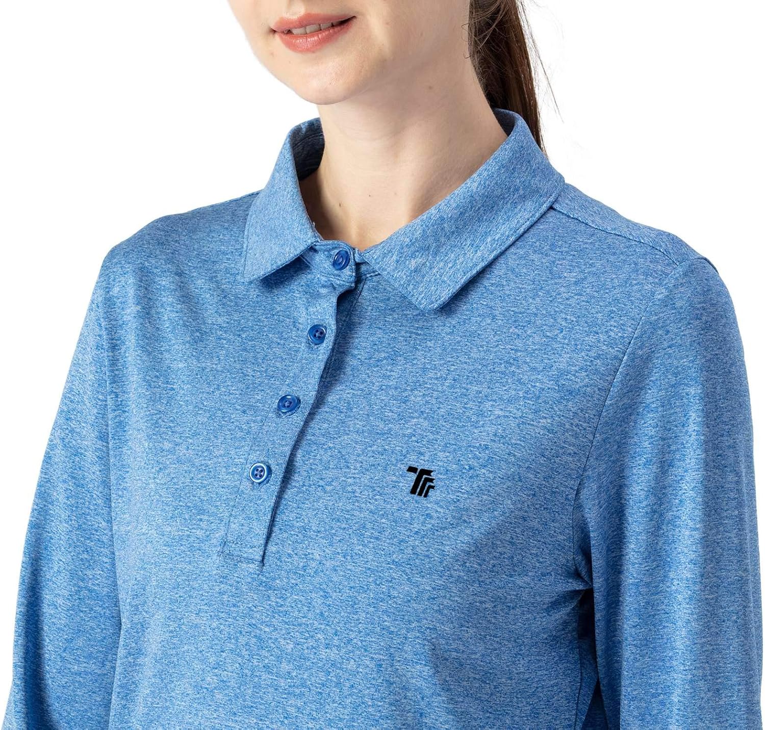 Rdruko Women's Long Sleeve Polo Golf Shirts Casual Sports T-Shirts with Thin Fleece: Clothing
