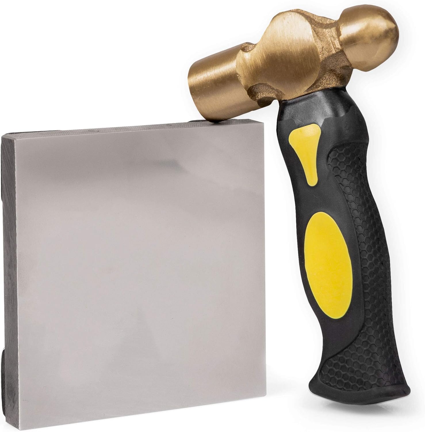 Metal Stamping Hammer and Steel Bench Block for