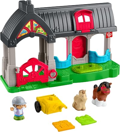 Fisher-Price Little People Toddler Horse Stable Playset HWR84 with Sounds