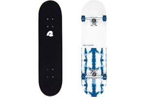 Retrospec Alameda Skateboard Complete | Canadian Maple Wood Deck w/ 5.5 Inch Aluminum Alloy Trucks for Commuting, Cruising, Carving & Downhill Riding