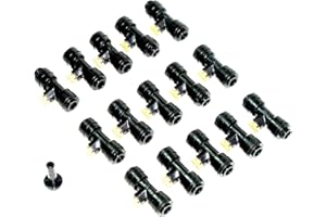 KUANYUOO Kuanyu 1/4" Slip-Lok (Quick Connect) 10/24 Misting Nozzle Tees (Couplers) Lot 15.