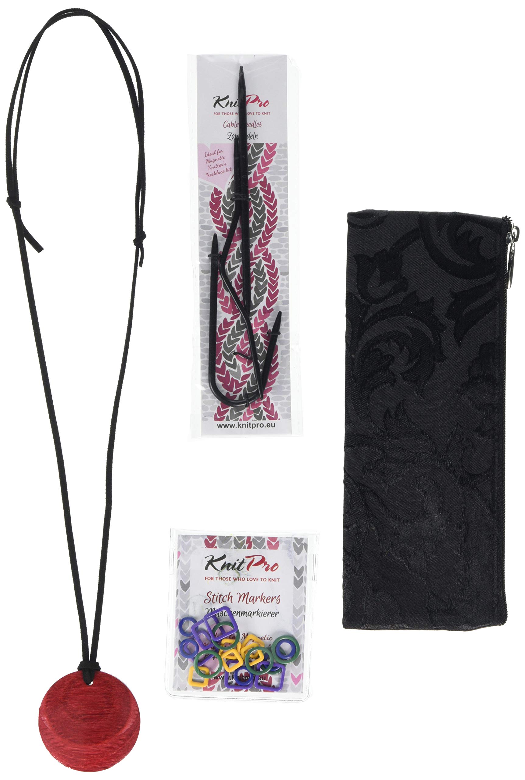 KnitPro KP35016 Magnetic Knitters Necklace: Cherry Berry, Assorted