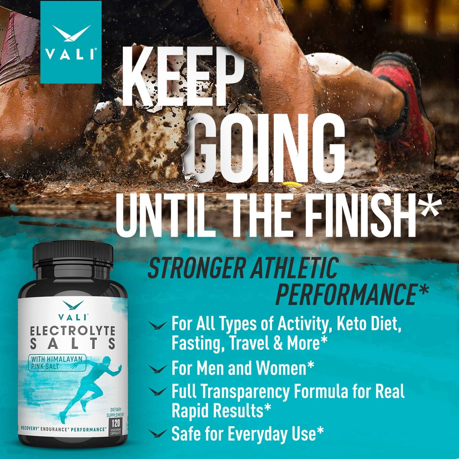 Electrolyte Salts Rapid Oral Rehydration Replacement Pills. Hydration Recovery Powder Supplement for Fast Dehydration Relief. Active Blend of Salt Minerals for Fluid Health, Stamina, Keto 120 Capsules: Health & Personal Care