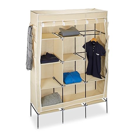 Relaxdays Valentin Folding Wardrobe Size Large 179 X 124 X 124 Cm