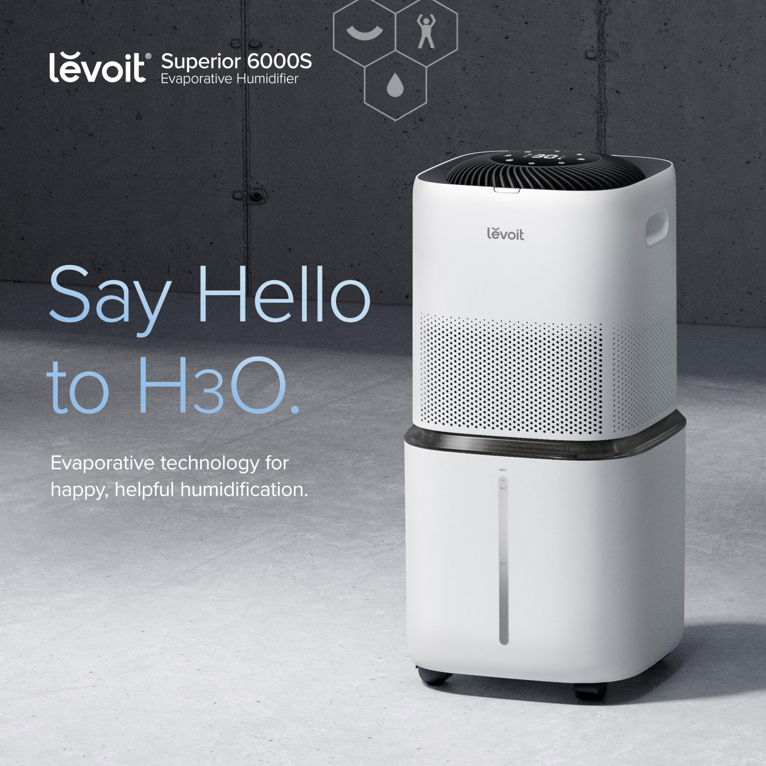 LEVOIT Superior 6000S Smart Evaporative Humidifiers for Home Whole