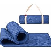 Feetlu Cushioned Exercise Mat PRO, 74" x 26" x 12mm | Premium Soft Foam with Feetlu Comfort Technology for Extra Cushioning &amp; Joint Support for Yoga, Pilates, Gym &amp; Stretching.