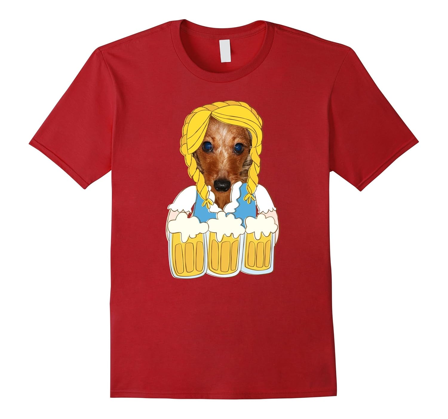 Funny Oktoberfest TShirt Dachshund Dog German Dirndl Costume-ANZ