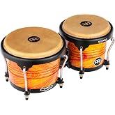 Meinl Percussion FWB190AF Free Ride Series Wood Bongos, Amber Flame Finish
