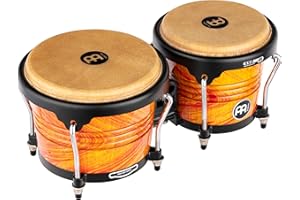 Meinl Percussion FWB190AF Free Ride Series Wood Bongos, Amber Flame Finish