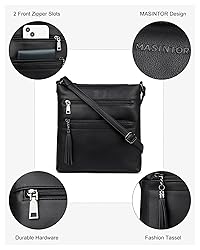MASINTOR Crossbody Purses for Women, Multi Pocket
