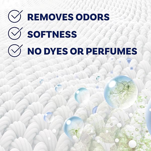 DOWNY RINSE & REFRESH FREE & GENTLE LAUNDRY ODOR REMOVER AND FABRIC SOFTENER, FRAGRANCE FREE, 48 FL OZ, NO DYES OR HEAVY PERFUMES
