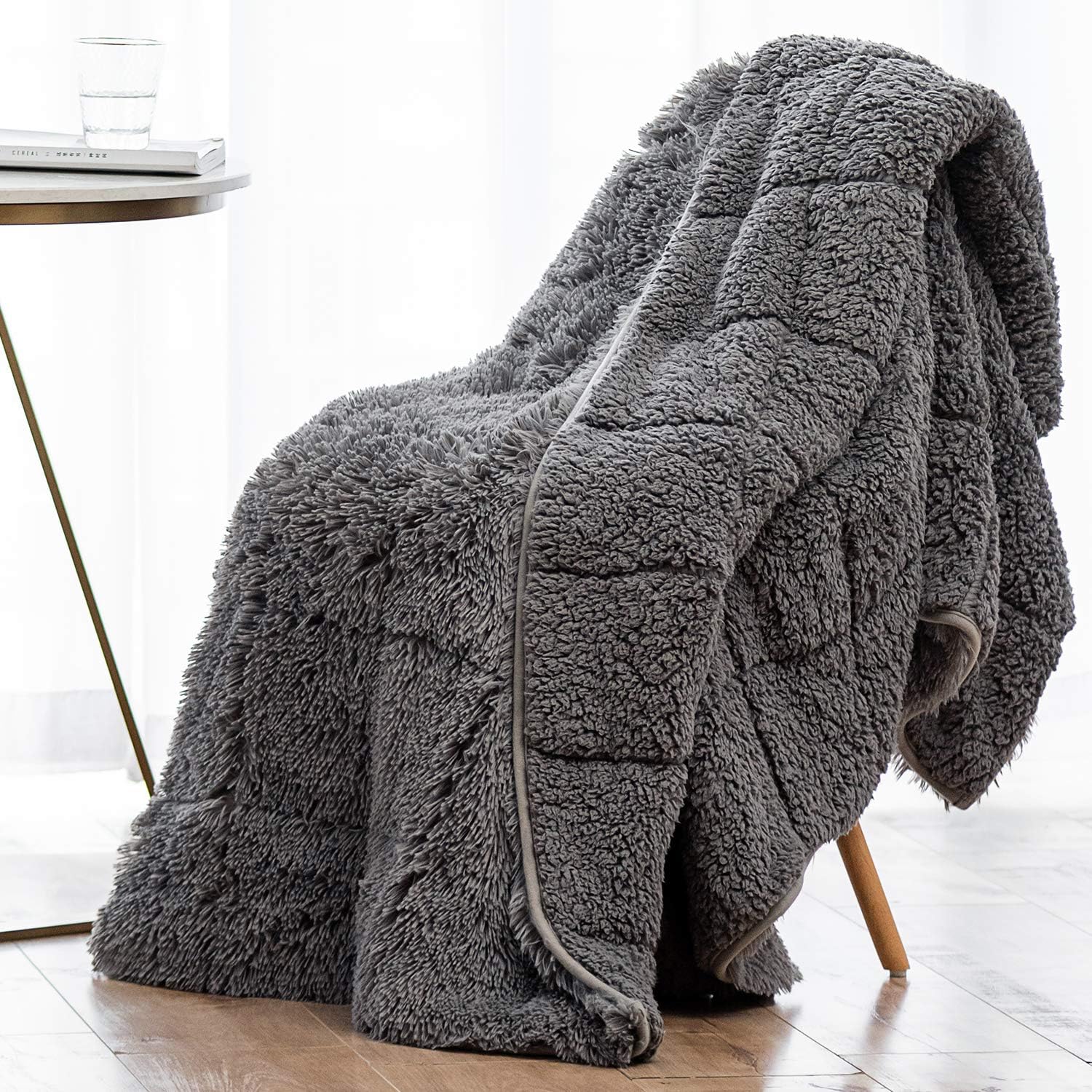 Amazon.com: Wemore Shaggy Long Fur Faux Fur Weighted Blanket, Cozy and