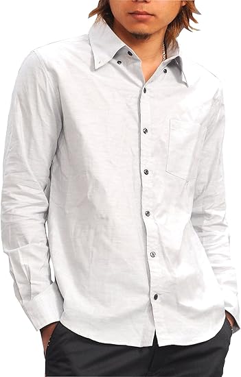 Amazon スペイド Spade シャツ メンズ グレー 白 ボタンダウン オックスフォード Q248 L グレー シャツ 通販