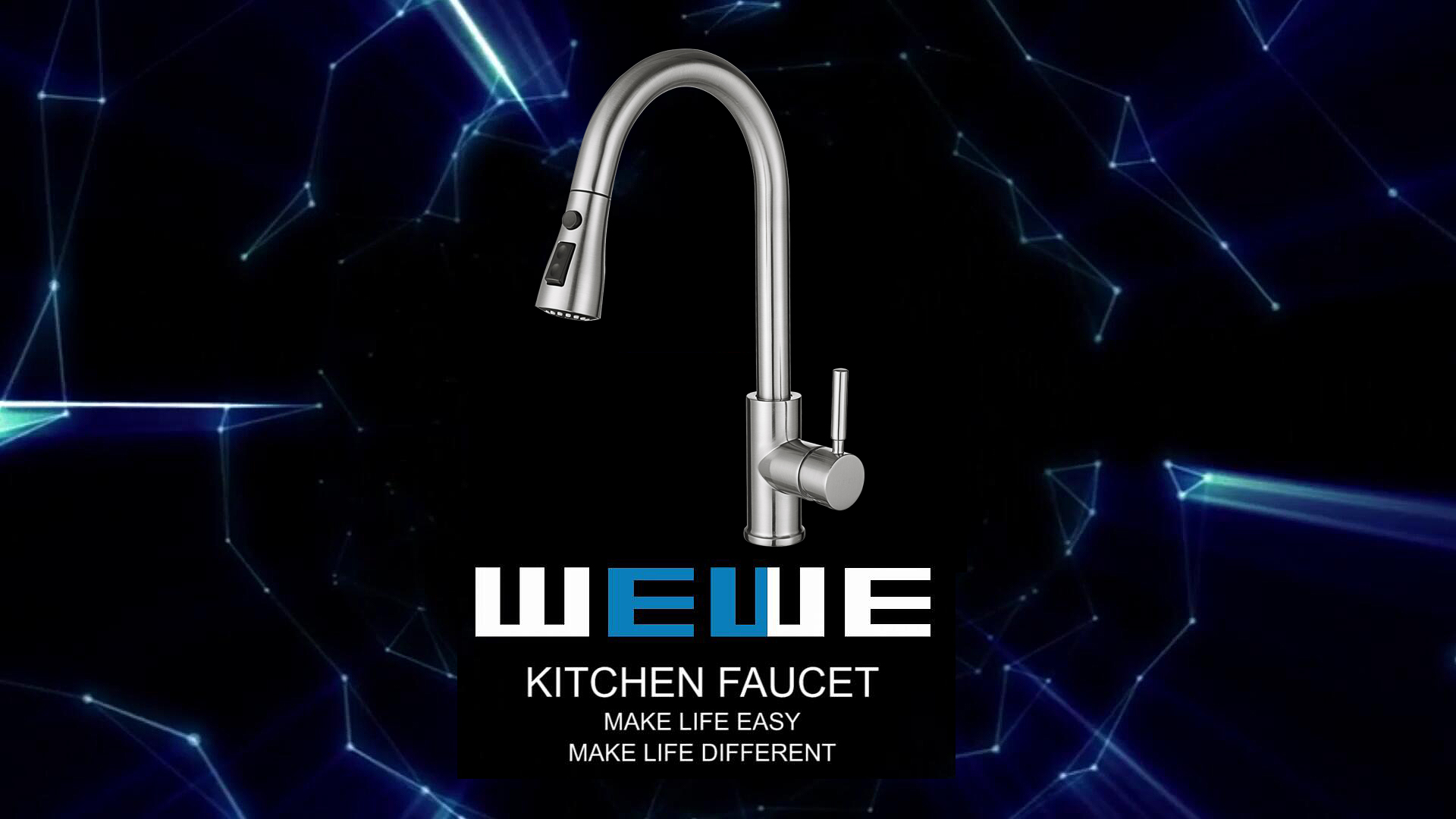 6 WEWE+Brushed+Kitchen+Stainless+Faucets