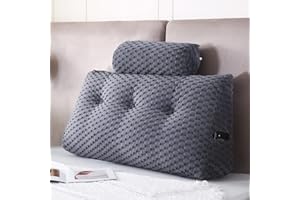 Gpround Wedge Headboard Pillows + 2 Head Roll Pillow Bed Wedge Pillow for Headboard Large Bolster for Bed Rest Reading Pillows Backrest Pillows for Sitting in Bed Backrest Positioning Support