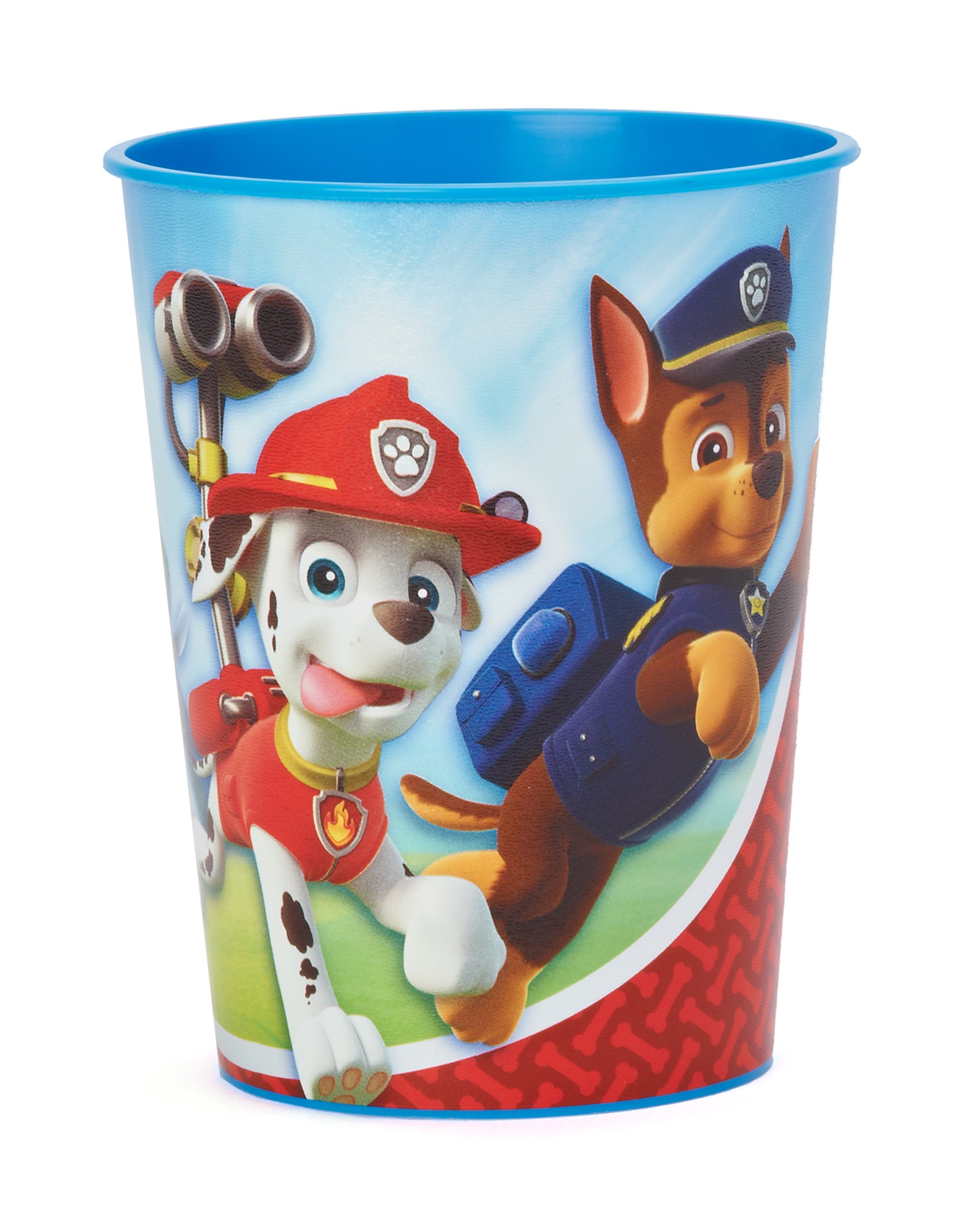 American Greetings Paw Patrol Party Supplies, Pink Plastic Cups (12-Count) & Paw Patrol Party Supplies, 16 oz. Reusable Plastic Party Cups (12-Count)
