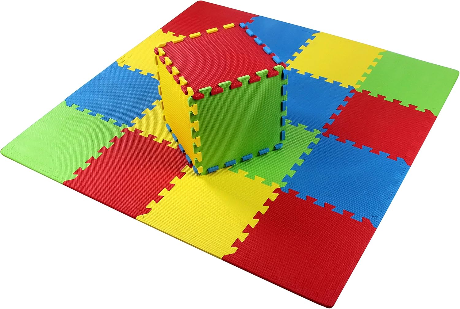 BalanceFrom Kid's Puzzle Exercise Play Mat with EVA Foam Interlocking Tiles, 9 Colors (36 Tiles): Sports & Outdoors