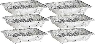 infactory Einweggrill: Handliche Einweg-Grills mit Kohle und Anzünder, 6er-Set (Minigrill)