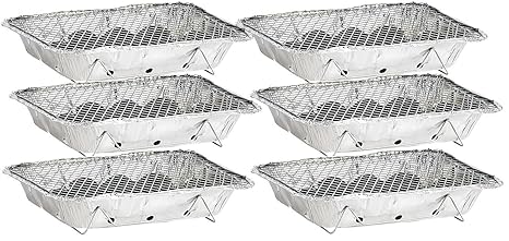 infactory Einweggrill: Handliche Einweg-Grills mit Kohle und Anzünder, 6er-Set (Mini-Grill)