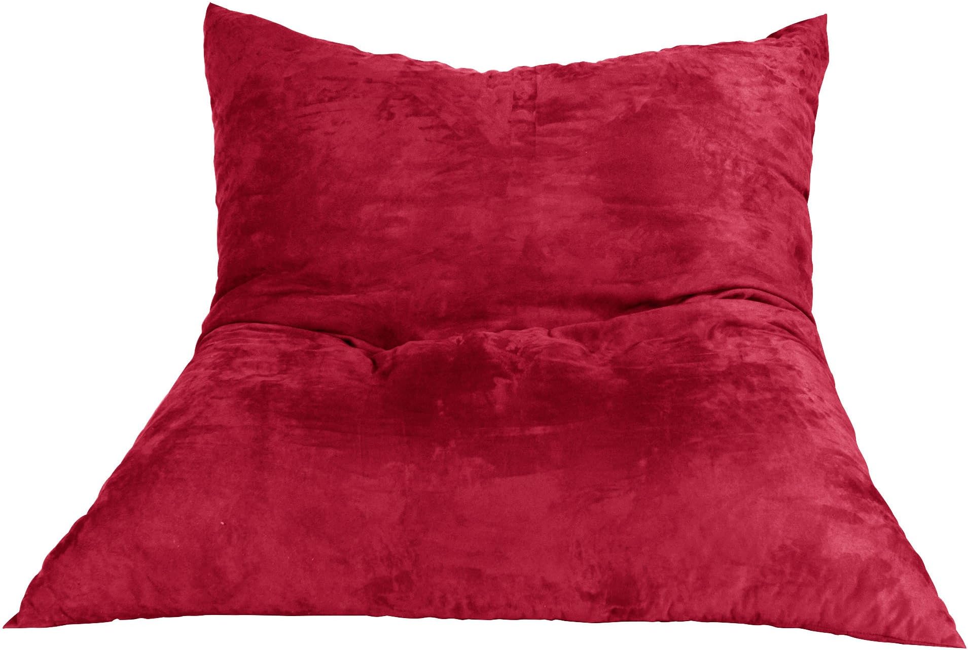 Lounge Lizard Giant Bean Bag Filled with Super Soft Memory Foam Red