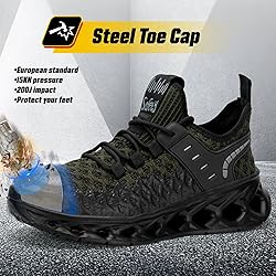 Steel Toe Shoes for Women Men Wide Non Slip