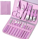 Start Makers 16 in 1 Manicure Pedicure Kit Stainless Steel Travel Case