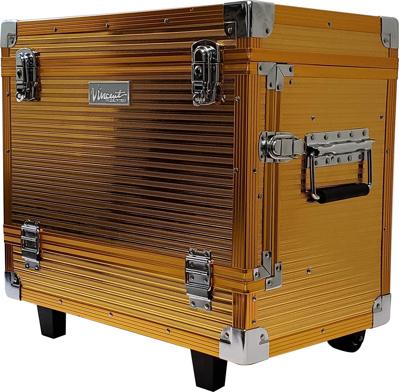 Vincent Master Rolling Case (w/Swivel Wheels, Gold.