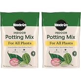 Miracle-Gro Indoor Potting Mix for All Plants, 6 qt., 2-Pack | Use with Houseplants and More, Feeds for up to 6 Months