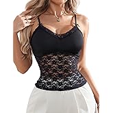 Banamic Lace Camisole for Women Sexy Spaghetti Strap Tank Top Going Out Y2K Cami Tops