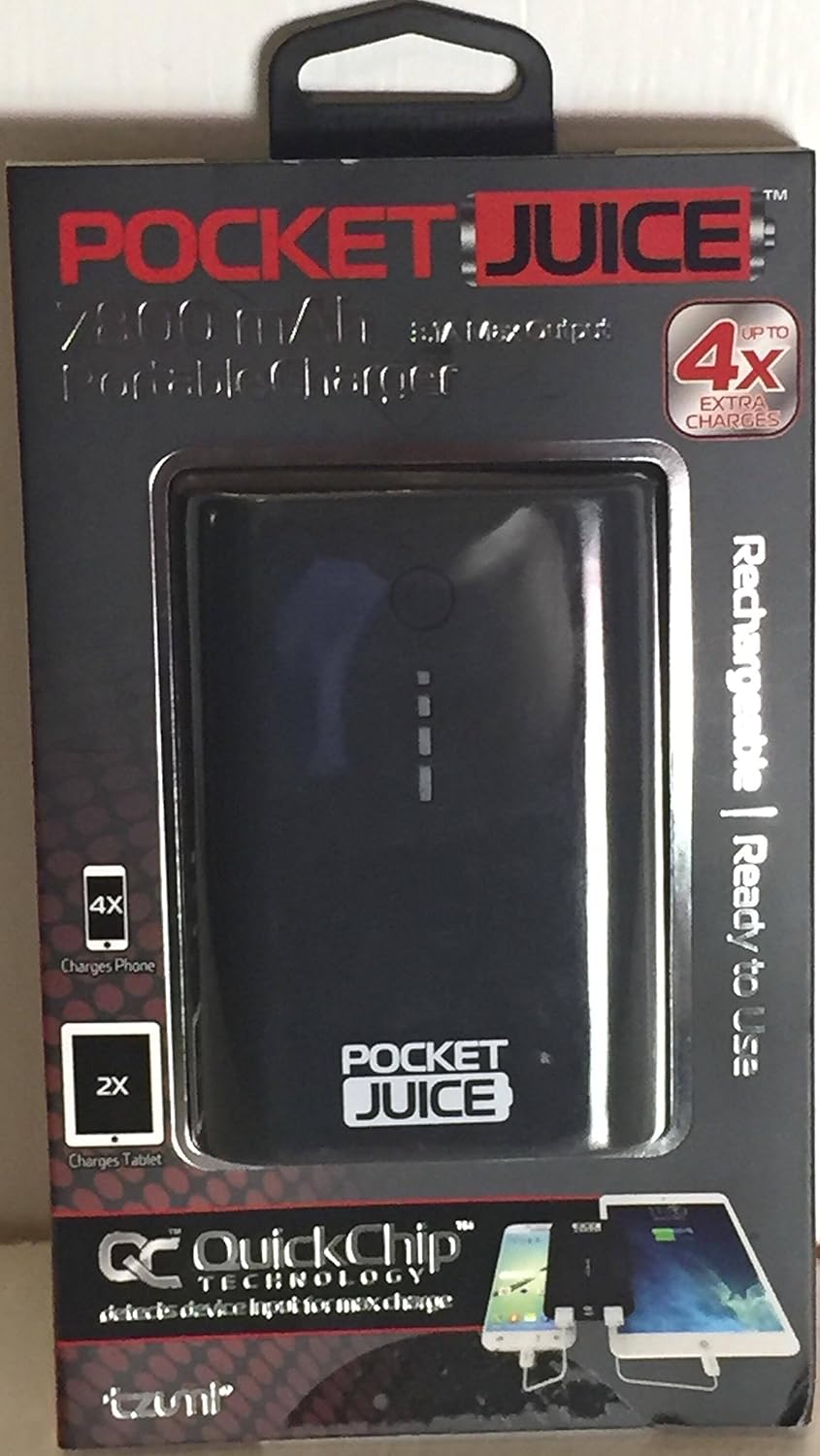 New Tzumi PocketJuice 7800 mAh Portable Charger for Most USBEnabled devices. 817243034880 eBay