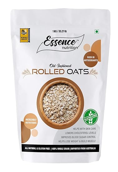 Essence Nutrition Gluten Free Rolled Oats (1 KG) - Imported from Australia [Premium Quality, All Natural]